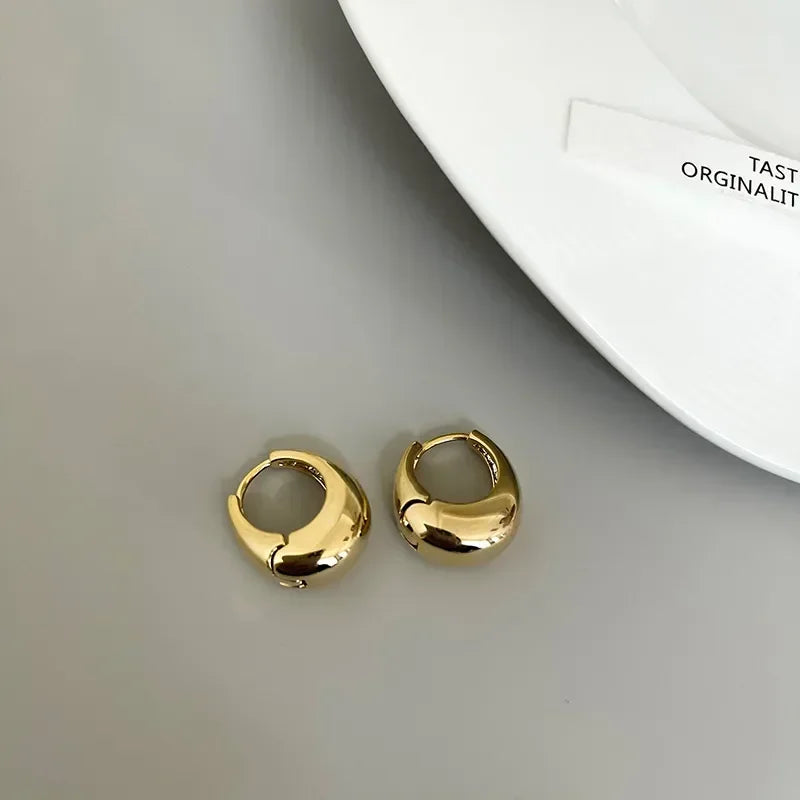 Classic Style Small Hoop Earrings for Women Girls Simple Design Exquisite Young Girl Gift Wedding Accessories Beautiful Jewelry SuperFye Gold SuperFye