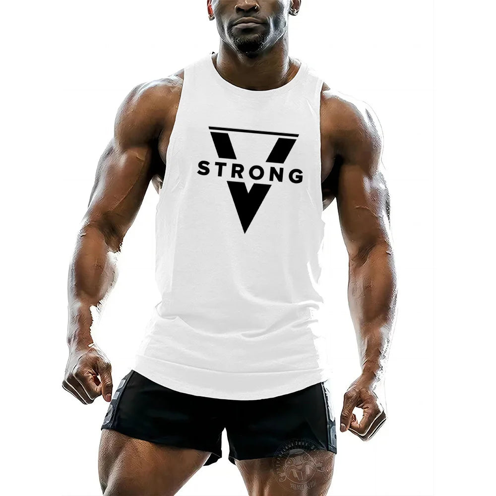 Men's Sleeveless Breathable Fashion Casual Outdoor Fitness Comfortable Quick Drying Vest T-shirt Printed Solid Color Top SuperFye qh / S / No SuperFye