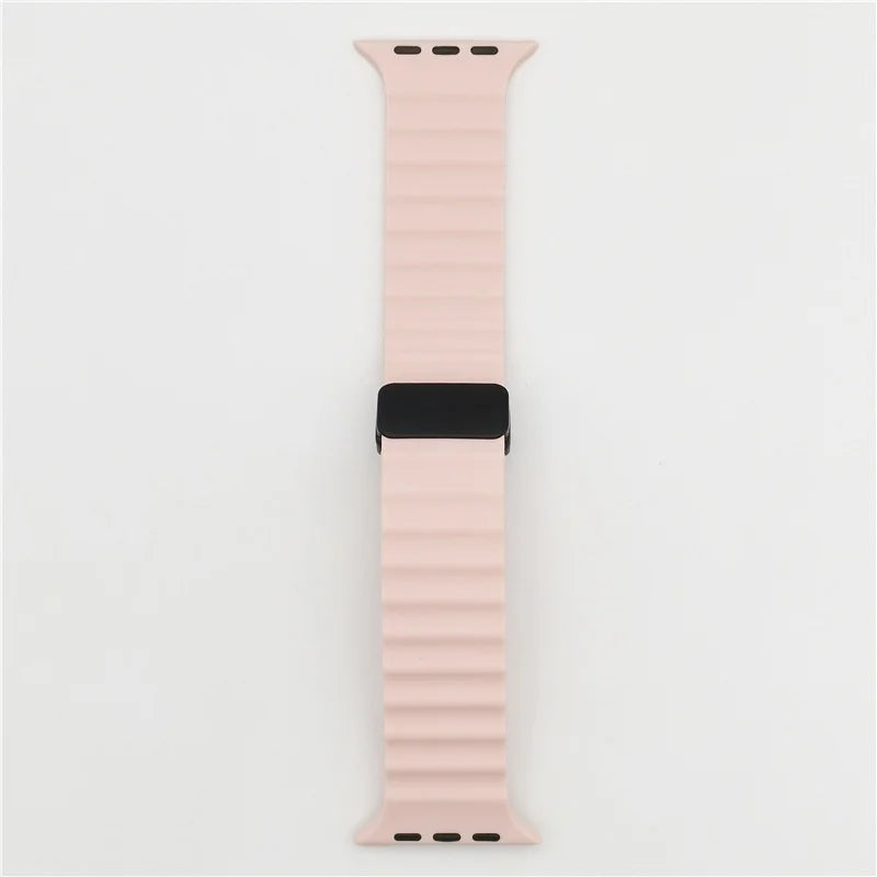 Magnetic Buckle Strap For Apple Watch Band Ultra 2 49mm 45mm 44mm 40mm 41mm 38 42mm Silicone Bracelet iWatch Series 7 6 3 se 8 9 SuperFye Pink / 38mm 40mm 41mm SuperFye