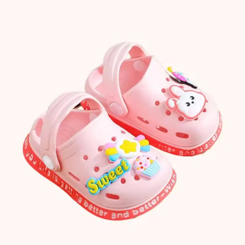 Summer Kids ShoesSandals Hole Children's Shoes Slippers Soft Anti-Skid Cartoon Design Hole Baby Shoes Sandy Beach For Boys Girls SuperFye style 7 / 24 (insole 15cm) SuperFye