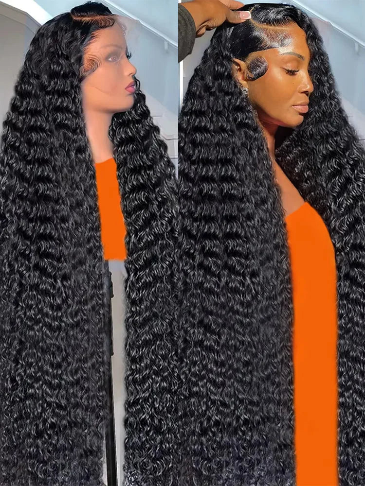 300% High Density Loose Deep Wave 40Inch 13x6 13x4 HD Lace Frontal Human Hair Wig Full Glueless Ready To Go Preplucked Curly Wig SuperFye United States / 26inches / 13x6 HD Lace Wig|300 Density SuperFye